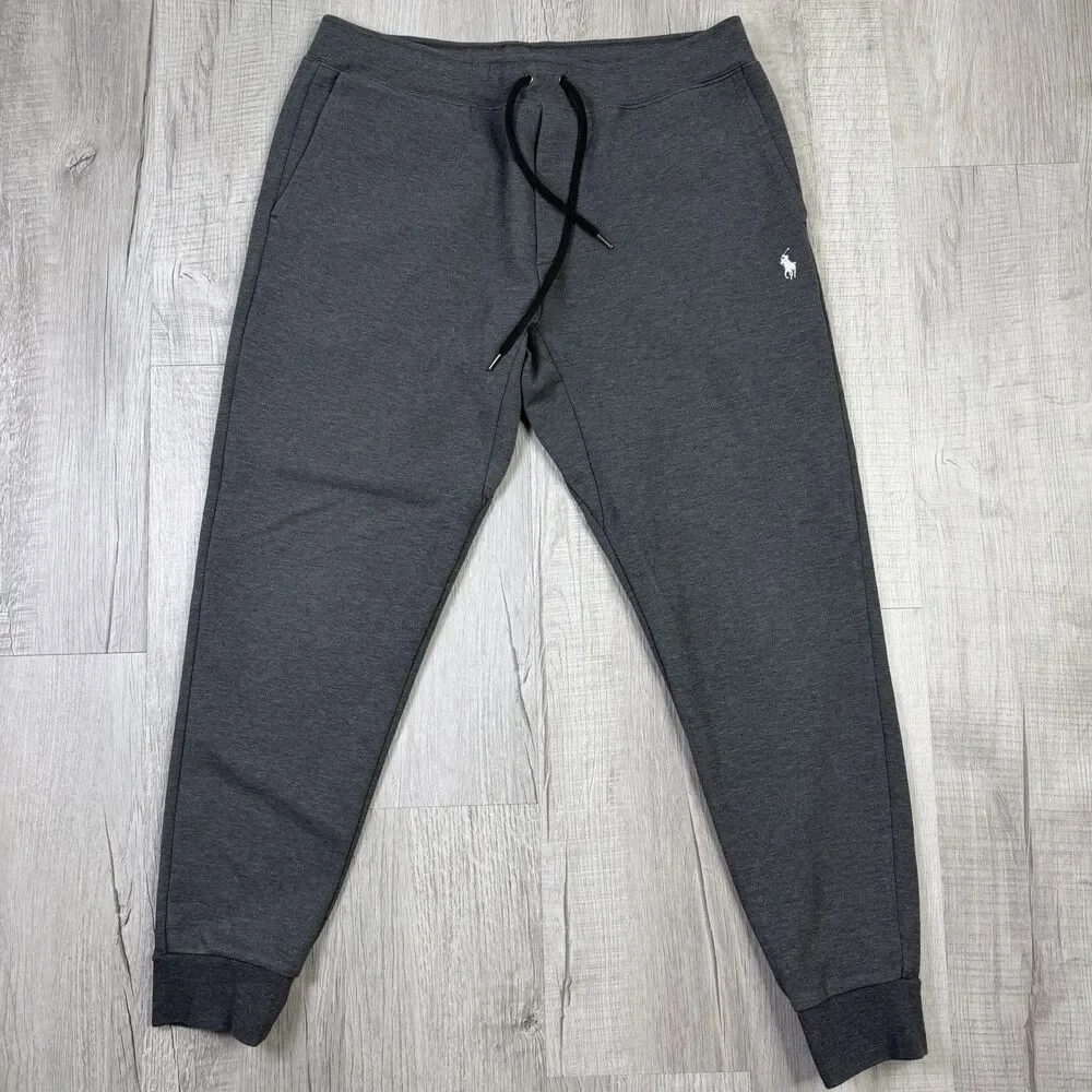 Polo Ralph Lauren Double Knit Jogger Sweatpants Grey Mens Size Large Exc! X